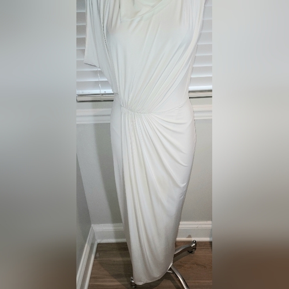 Eclipse Snow White High Neck Long Dress Size M with Flaw - Picture 3 of 13